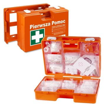 Komplet prve pomoči DIN 13169 stenski z 2x opremo 13157 PLUS BHP APK-20 1 kos.