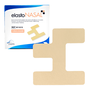 ZARYS Obliži ElastoNASAL za pritrditev nosnih drenaž za otroke 5,9 cm x 6,2 cm 50 kosov