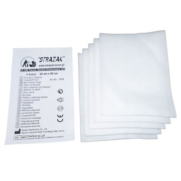 Šal iz netkanega blaga 20 × 30 cm - komplet 5 kosov za komplet prve pomoči