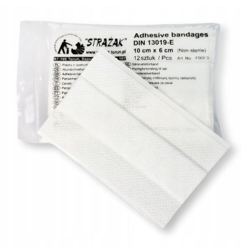 10 × 6 cm obližev s povojem, komplet 12 kosov za komplet prve pomoči