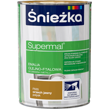 SUPERMAL OLJNO-FTALATNA EMAJL BARVA ZA KOVINO SVETLI OREH F555 0,8 L