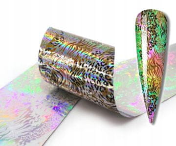 TRANSFER FOLIJ 10cmx4cm LEOPHER ZEBRA HOLO