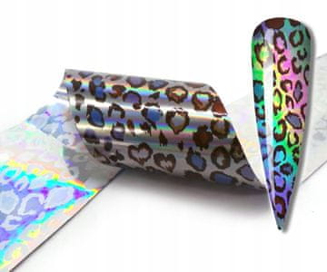 TRANSFER FOLIJ 10cmx4cm LEOPHER ZEBRA HOLO