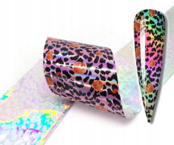 TRANSFER FOLIJ 10cmx4cm LEOPHER ZEBRA HOLO