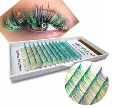 Barvne trepalnice 8-13 mm, D, 12 trakov, ZELENA MEŠANICA