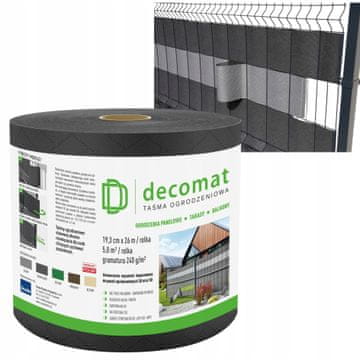 Decomat trak za ograjo 19,3 x 26 m, GRAFIT