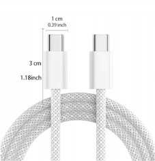 KABEL ZA HITRO POLNJENJE 3.0 TIPA C, 480 Mb/s, 60 W, 1 m - 10016