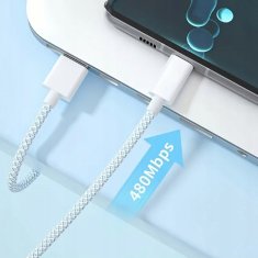 KABEL ZA HITRO POLNJENJE 3.0 TIPA C, 480 Mb/s, 60 W, 1 m - 10016