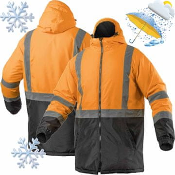 Högert Technik LEDA Hi-Vis oranžna parka jakna XL