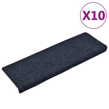 Vidaxl Preproge za stopnice samolepilne 10 kosov 65x21x4 cm antracitne pravokotne robove