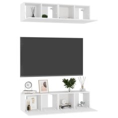 Vidaxl TV omarice 4 kosi bele 60x30x30 cm iverna plošča