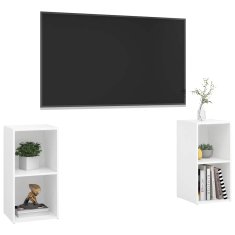 Vidaxl TV omarice 2 kosa bele 72x35x36,5 cm iverna plošča