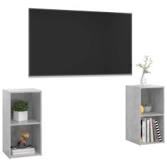 Vidaxl TV omarice 2 kosa betonsko sive 72x35x36,5 cm iverna plošča