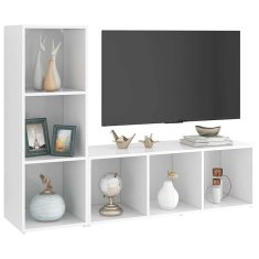 Vidaxl TV omarice 2 kosa bele 107x35x37 cm iverna plošča