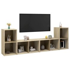 Vidaxl TV omarice 4 kosi sonoma hrast 72x35x36,5 cm iverna plošča