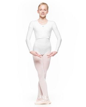 Arabesque LISE - mladinski baletni bolero za ples bel Lise baletni grelnik za ples bel 134/140