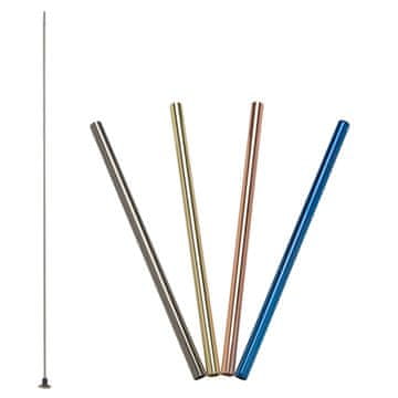 LURCH jeklene slamice za pitje, 4 kosi, barvite, 18 cm
