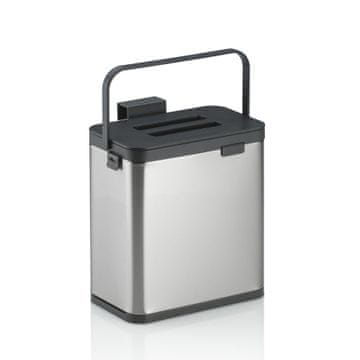 Kela Koš za organske odpadke, nerjaveče jeklo/plastika, 2,1 l, 20,5 x 13 x 21 cm /