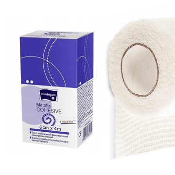 Matopat Kohezivni povoj 6 cm x 4 m elastičen samolepilni Matofix Cohesive 1 kos