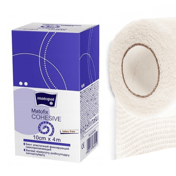 Matopat Kohezivni povoj 10 cm x 4 m elastičen samolepilni Matofix Cohesive 1 kos