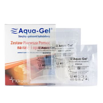 KIKGEL Sterilni hidrogelni povoj Aqua-gel, komplet prve pomoči za rane in opekline, 1 pakiranje