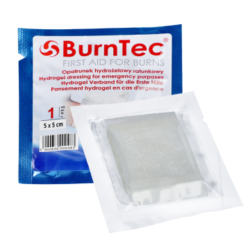 KIKGEL BurnTec hidrogelni povoj za nujne primere 5 cm x 5 cm 1 kos