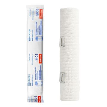 Elastični kompresijski povoj z 2 sponkama 15 cm x 5 m O-safeline Elastični nesterilni papir 1 kos