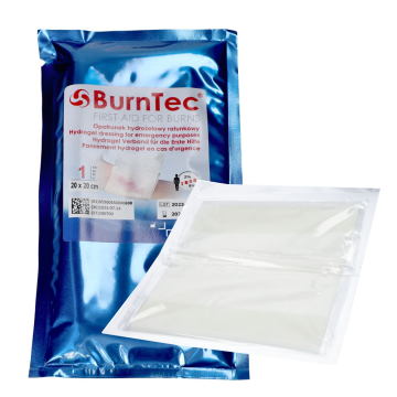 KIKGEL BurnTec hidrogelni povoj za nujne primere 20 cm x 20 cm 1 kos.