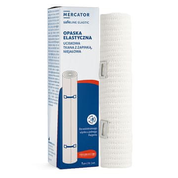 Elastični kompresijski povoj z zaponko 15 cm x 5 m O-safeline Elastični nesterilni povoj v škatli 1 kos.