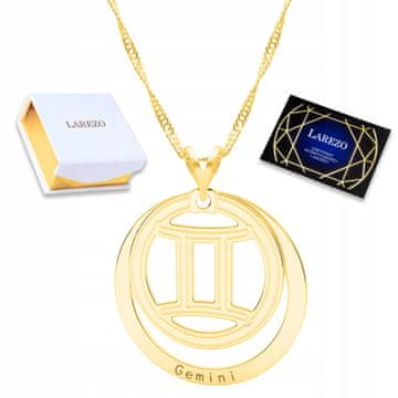 Zlata ogrlica Zodiak Dvojčki Znamenje Dvojčki Horoskop Astrologija 925