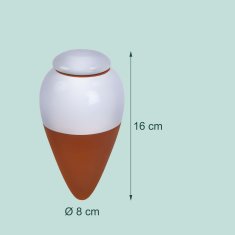 Northix Glineni zalivalni stožci s pokrovi, 350 ml, beli, komplet 2 kosov