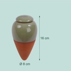 Northix Glineni zalivalni stožci s pokrovi, 350 ml, 2 kosa, žajbelj