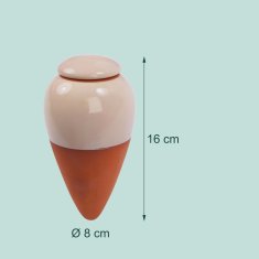 Northix Glineni zalivalni stožci s pokrovi, 350 ml, komplet 2 kosov - bež