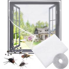 ER4 Mreža proti komarjem za okno, trpežna in zanesljiva, za zaščito pred komarji in drugimi žuželkami, 150 x 130 + velcro