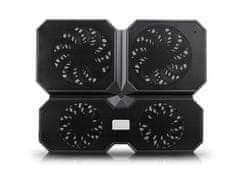 DEEPCOOL Hladilno stojalo za prenosnik do 17.3'' Multi Core X6, 4x tih ventilator