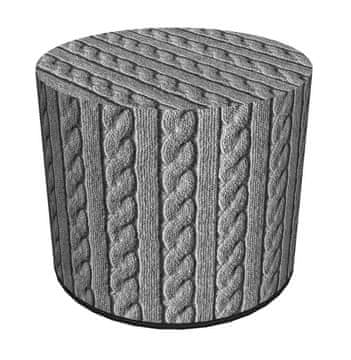 Bertoni Codura vodoodporni puf za dom in vrt - vzorec pletenice, eleganten, udoben, stabilen, zadrga, 40 cm,