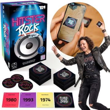 sarcia.eu Hitster Rock Party GLASBENA IGRA, interaktivna družabna igra, NAMIZNA, Posebna izdaja