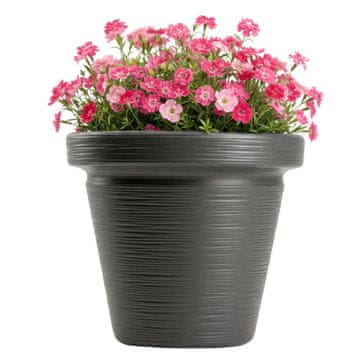 shumee Cvetlični lonček Srtia Riflo antracit v33,9x39 cm