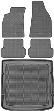 shumee Audi A4 B6 B7 Kombi od 2001-2008 komplet - gumijaste avtotesnine + zaščitna preproga za prtljažnik