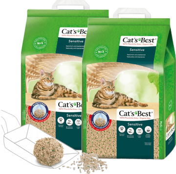 Cat's Best Mačje stranišče Sensitive Antibakterijsko leseno za 2 x 20 l mačje stranišče