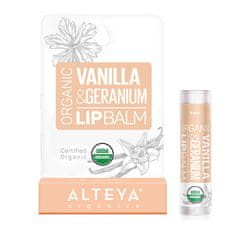 Alteya Organics ORGANICZNY BALSAM DO UST WANILIA & GERANIUM