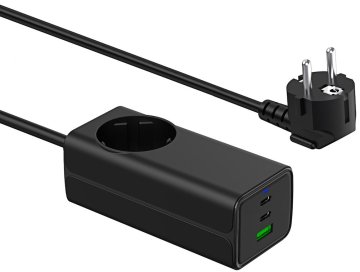 Akyga TRX USB polnilnik AK-CH-21 AC 230V + USB-A + 2x USB-C PD 5-20V / maks. 5A 65W Quick Charge 3.0 GaN