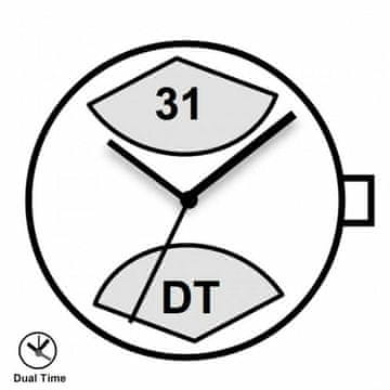 GP50 12``` DATE12 SC Retro Date Retro Dual Time Quartz mehanizem (371 | SR920SW)