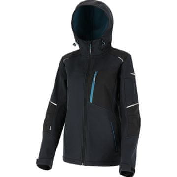 Proline ŽENSKA SOFTSHELL JAKNA S KAPUCO, ČRNO-TURKIZNA, "L", CE, LAHTI