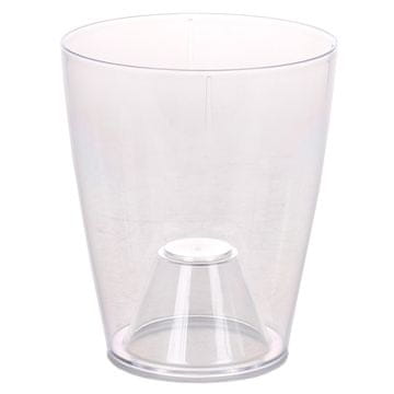 Plastkon Okrasni lonček Ornella prozoren premer 11 cm