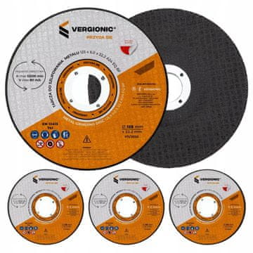 ER4 Brusni disk za kovino, 125 mm, 3 kos, za kotni brusilnik