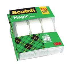 3M Scotch Magic lepilni trak z odvijalnikom, 2+1 brezplačno