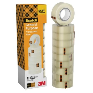 Scotch Scotch Transparent Tape 508, 15 mm × 10 m, 10 kosov