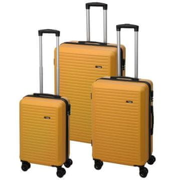 ProWorld Potovalni kovček KO-DG4700040 na kolesih komplet 3 kosov 50/60/70 cm rumene barve