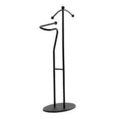 Autronic Nemi služabnik Mute servant, height 110 cm, solid rubberwood, black stain, black metal (83213 BK)